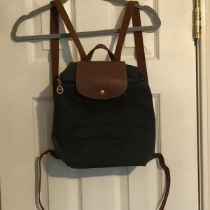 Longchamp Le Pliage Charcoal Backpack Purse